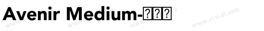 Avenir Medium字体转换